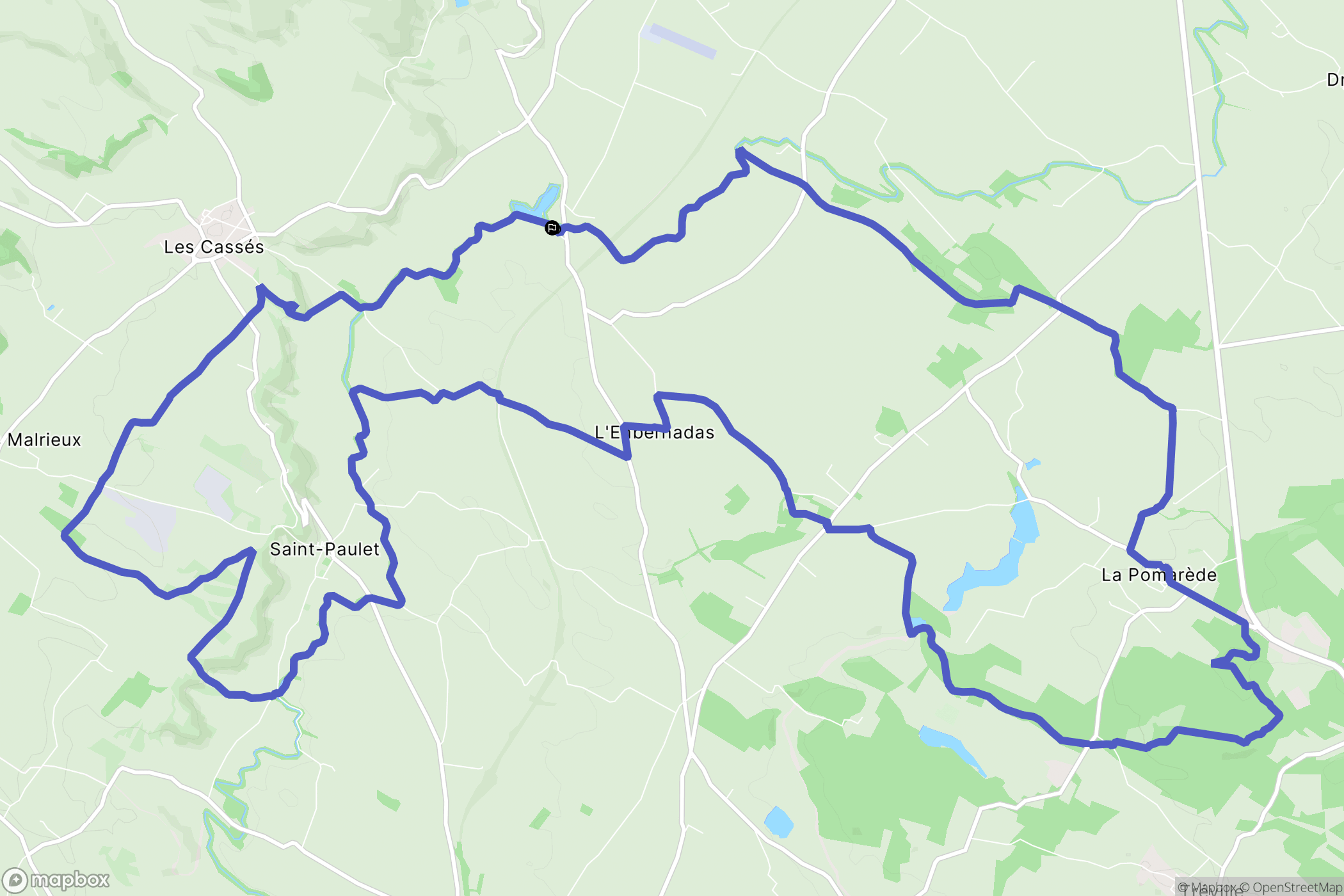 Saint-Félix-Lauragais : carte du parcours de randonnée - France