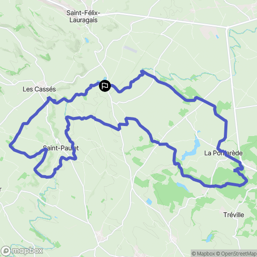 Saint-Félix-Lauragais : carte du parcours de randonnée - France