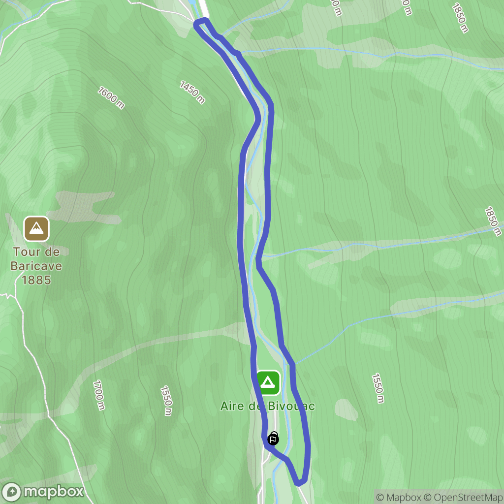 Saint-Lary-Soulan : carte du parcours de randonnée - France