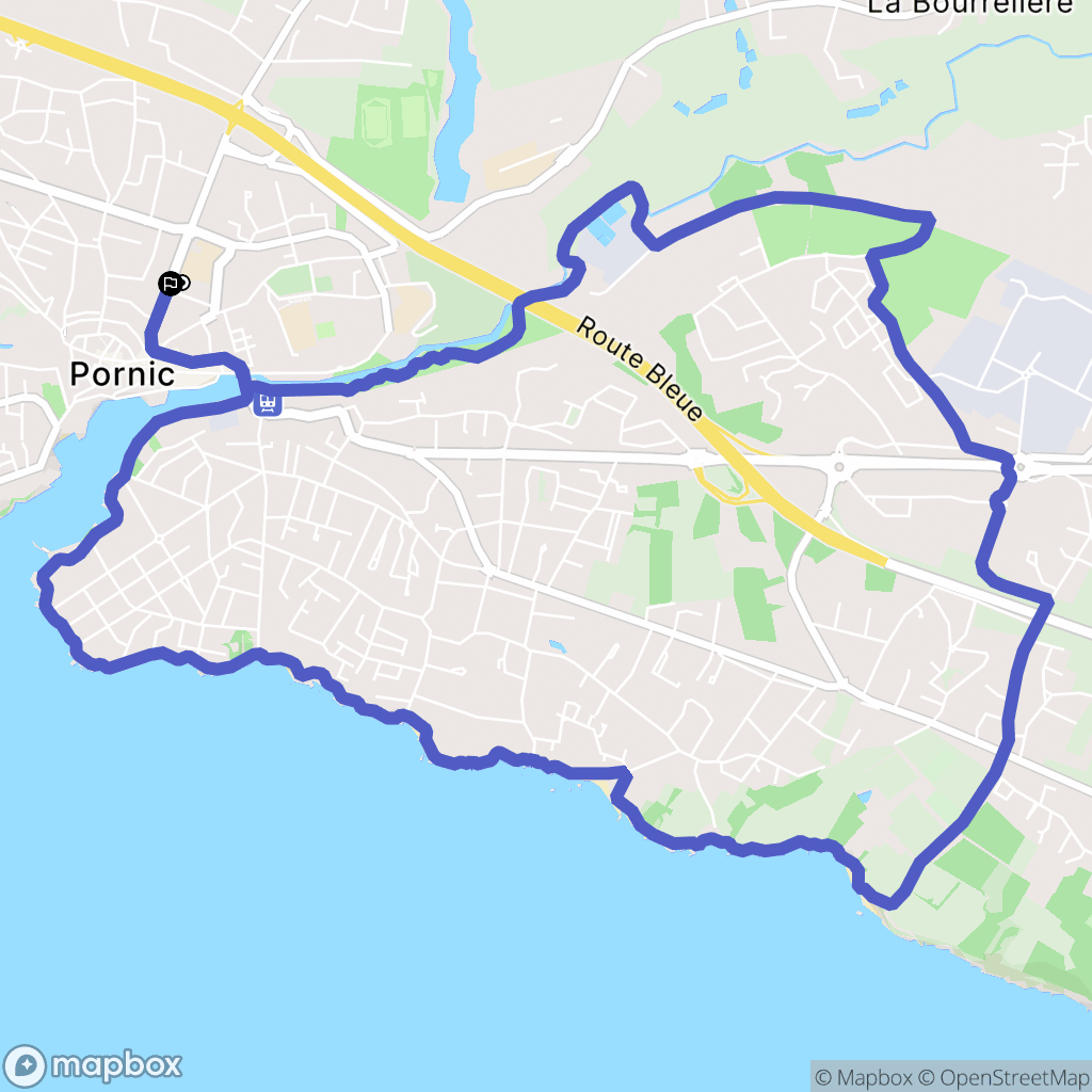 Pornic : carte du parcours de randonnée - France