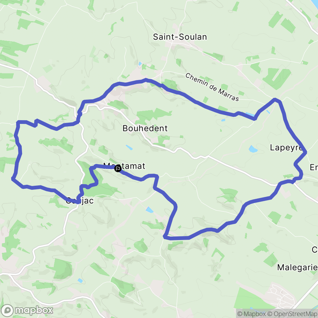 Montamat : carte du parcours de randonnée - France