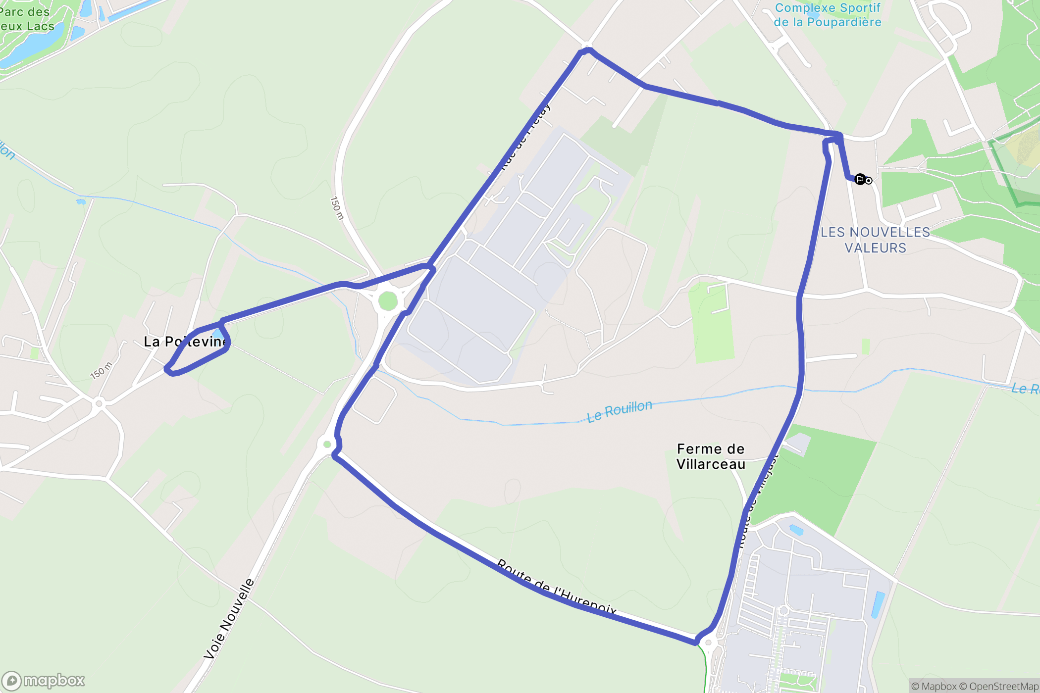 Villejust : carte du parcours de randonnée - France