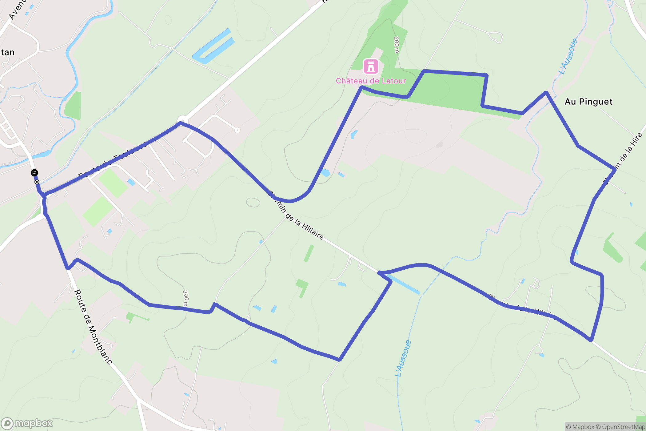 Samatan : carte du parcours de randonnée - France