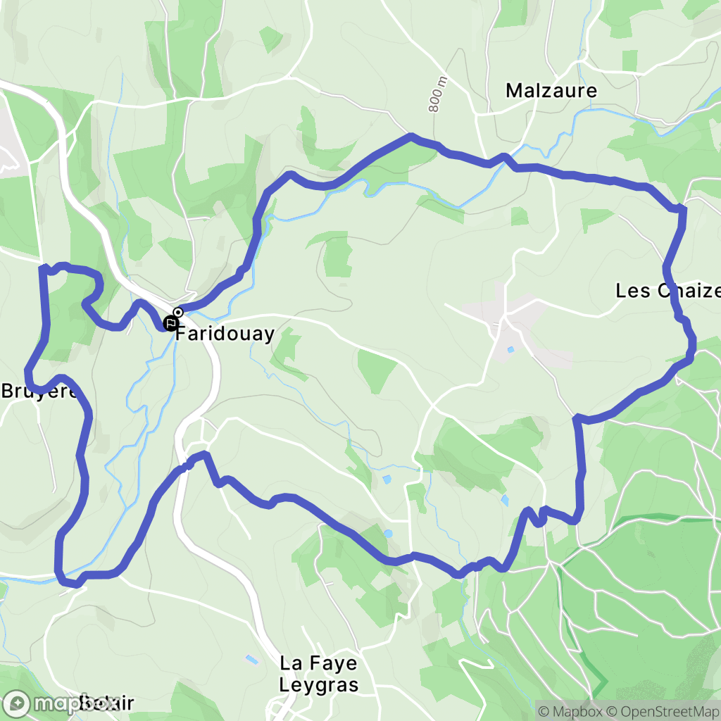 Saint-Victor-Malescours : carte du parcours de randonnée - France