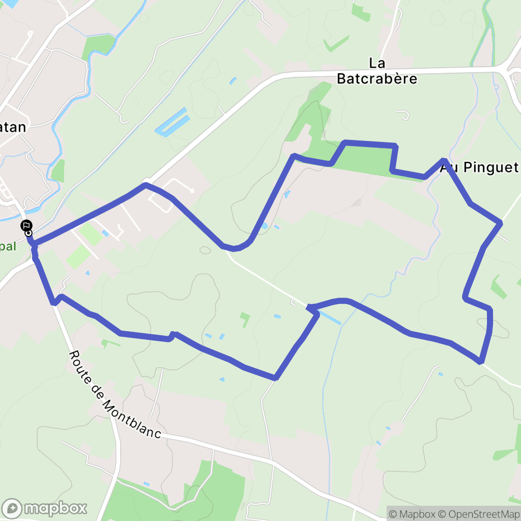 Samatan : carte du parcours de randonnée - France