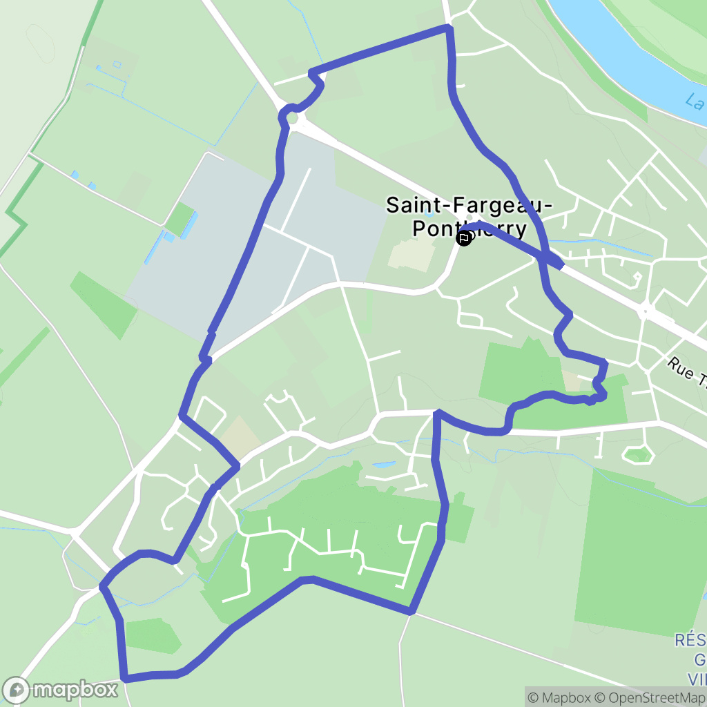 Saint-Fargeau-Ponthierry : carte du parcours de randonnée - France