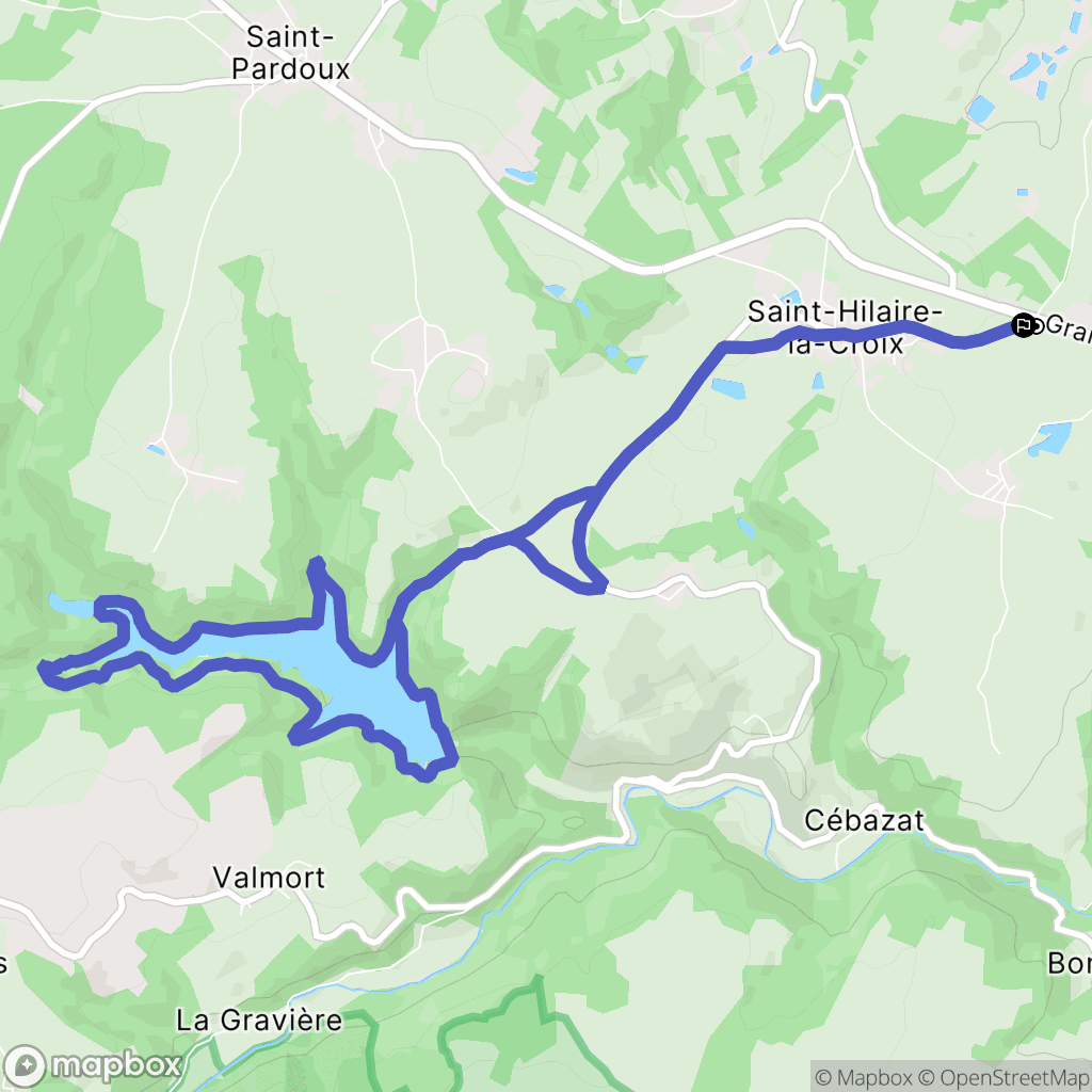 Saint-Hilaire-la-Croix : carte du parcours de randonnée - France