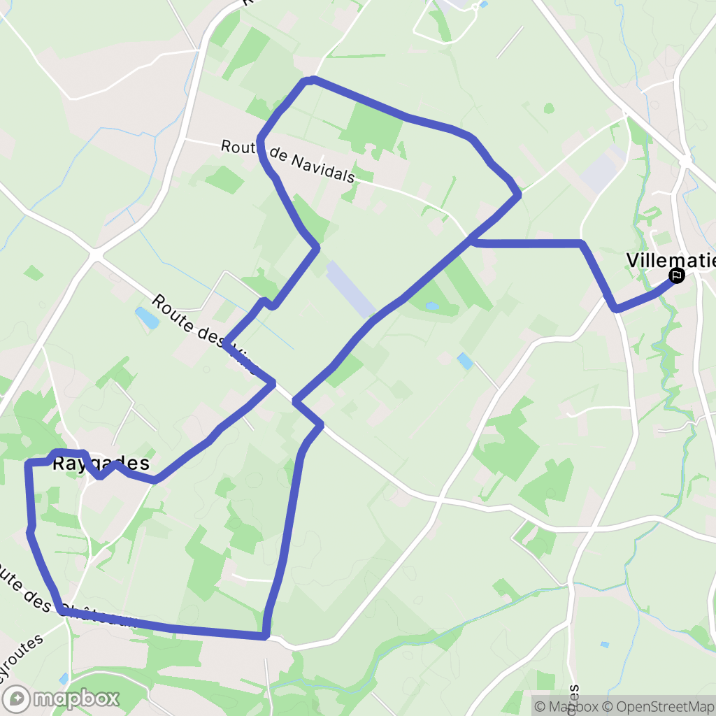 Villematier : carte du parcours de randonnée - France