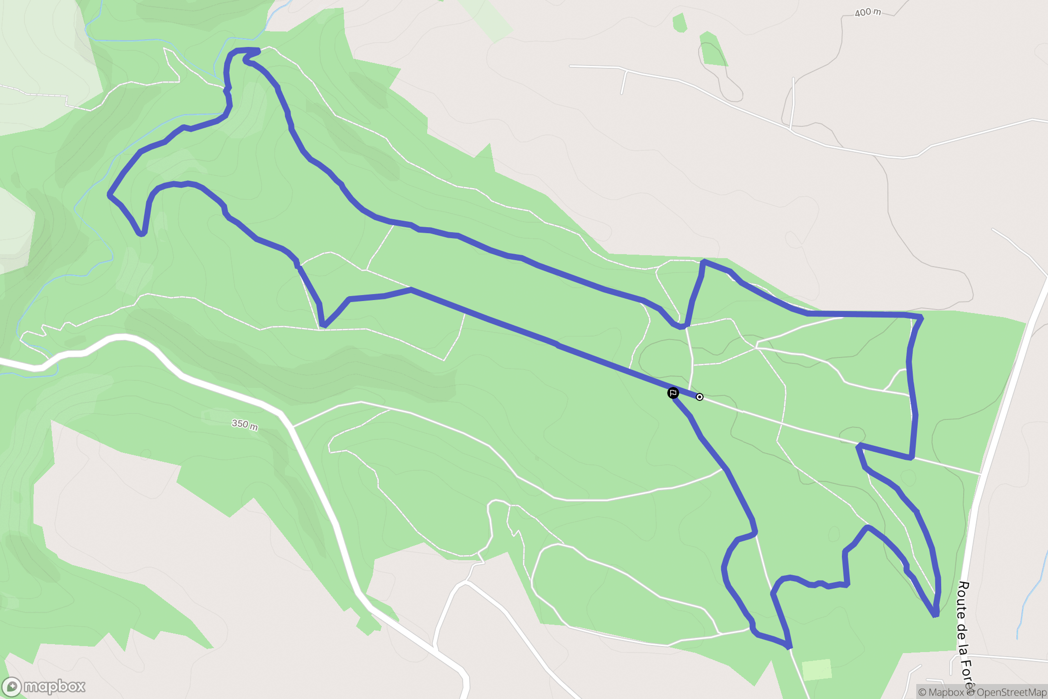 Sérénac : carte du parcours de randonnée - France