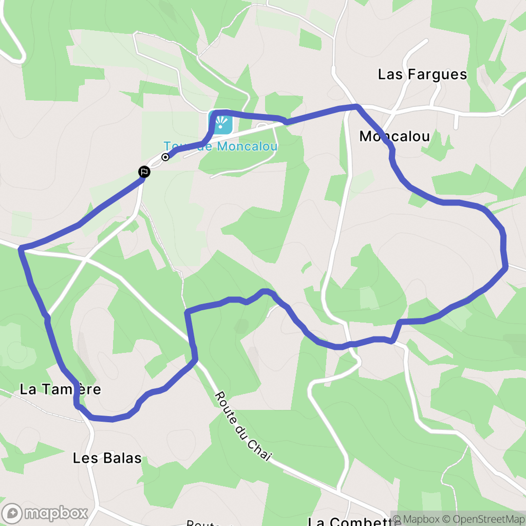 Florimont-Gaumier : carte du parcours de randonnée - France