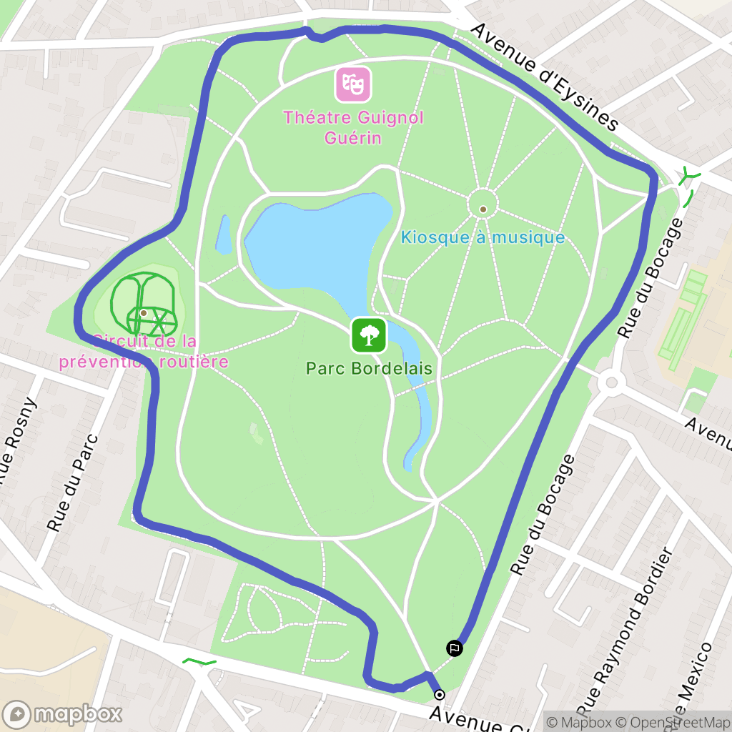Bordeaux : carte du parcours de randonnée - France