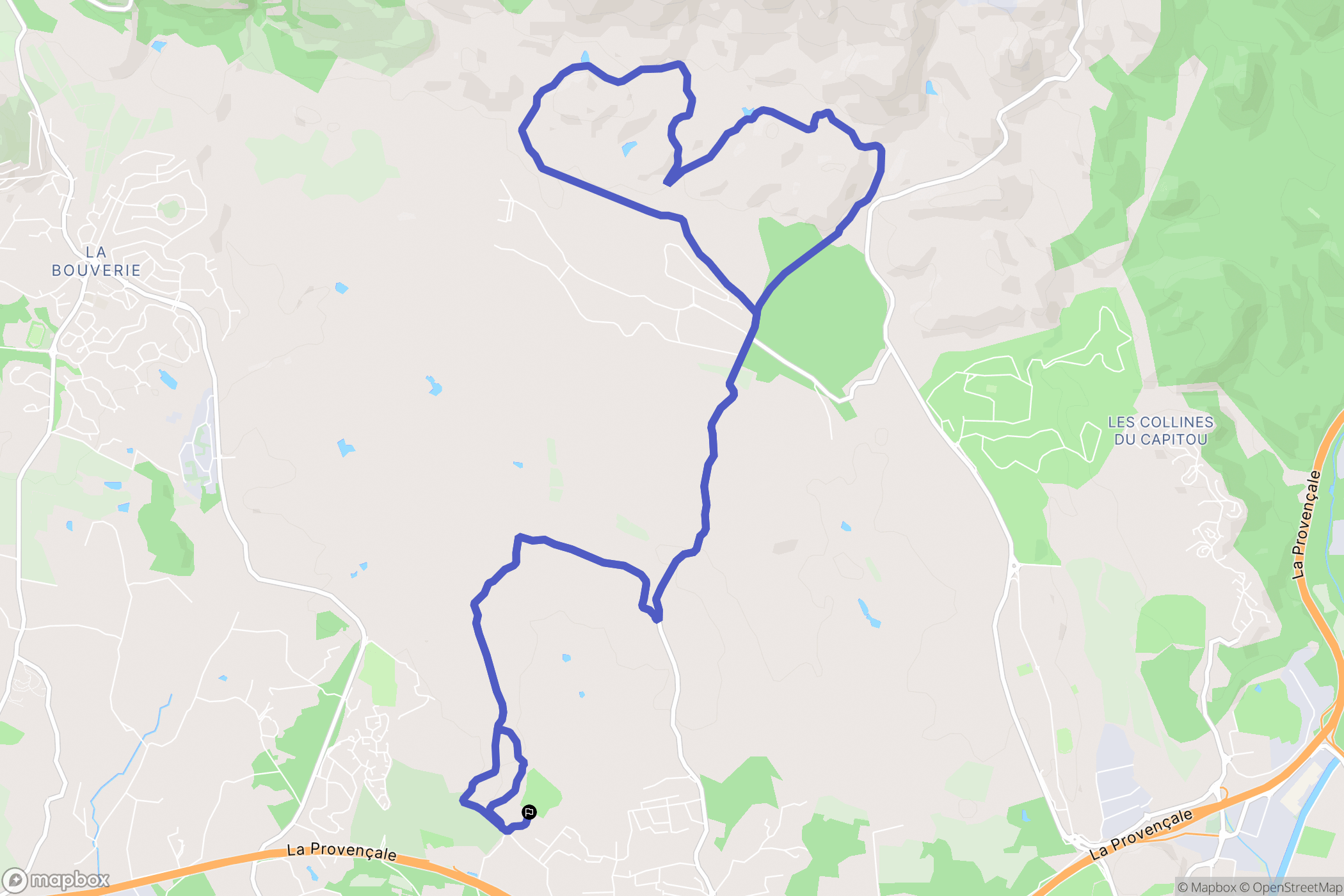 Puget-sur-Argens : carte du parcours de randonnée - France