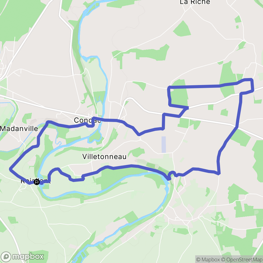 Condac : carte du parcours de randonnée - France