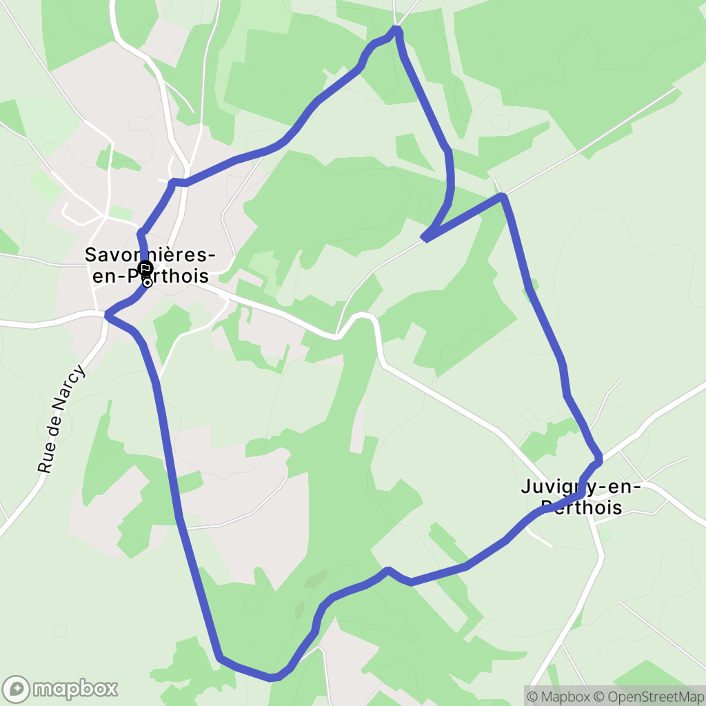 Savonnières-en-Perthois : carte du parcours de randonnée - France