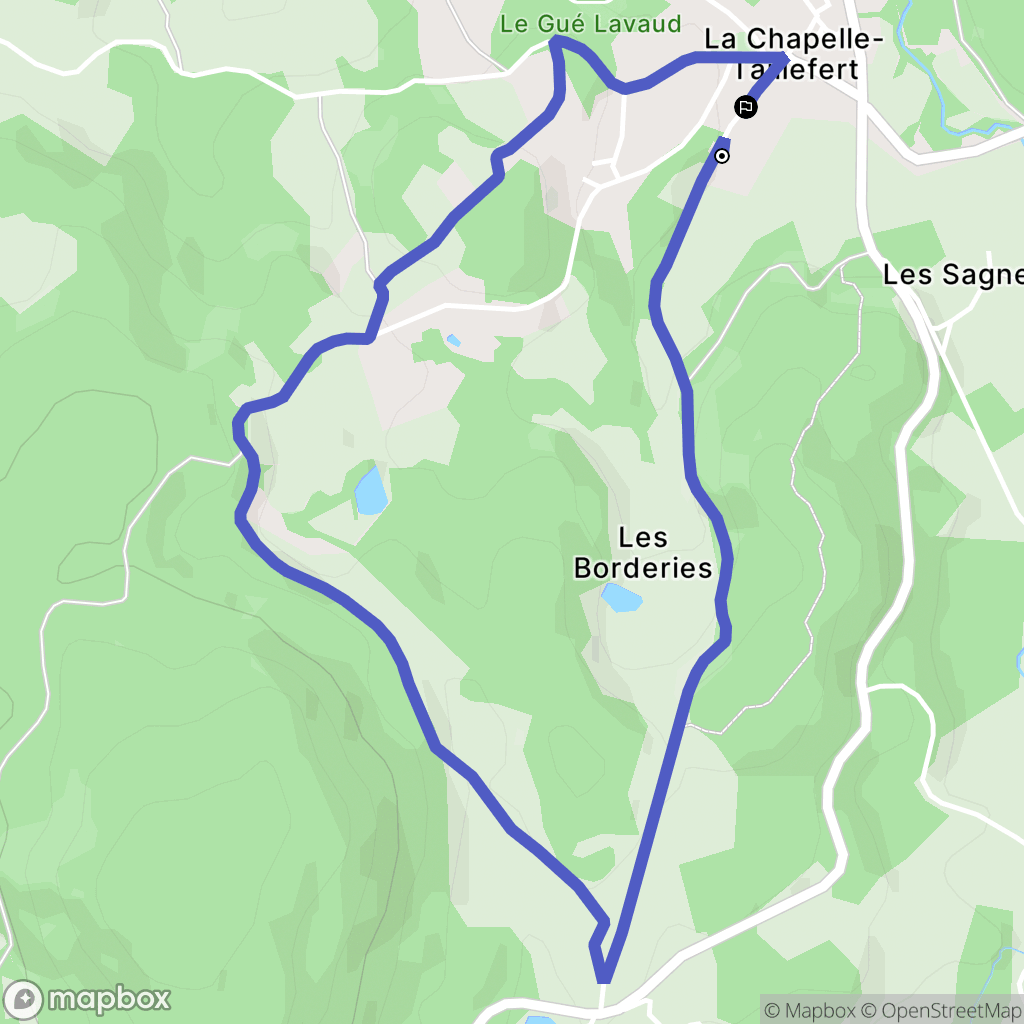 La Chapelle-Taillefert : carte du parcours de randonnée - France