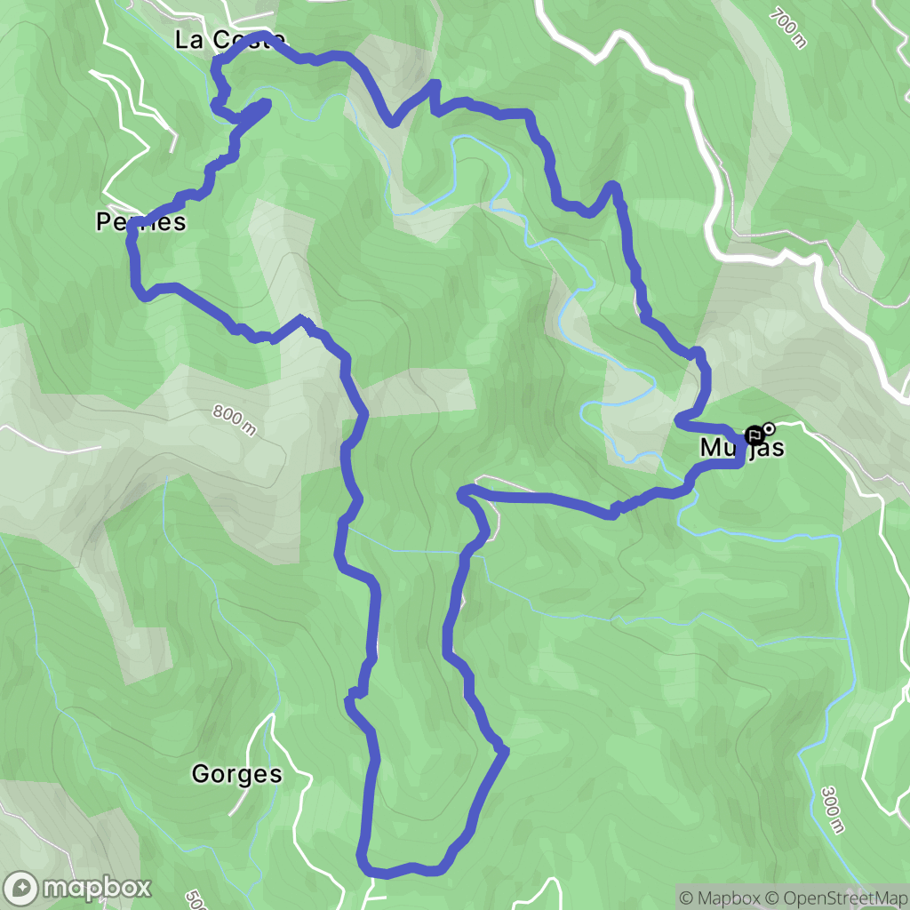 Les Vans : carte du parcours de randonnée - France