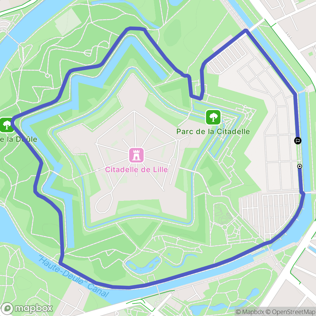 Lille : carte du parcours de randonnée - France