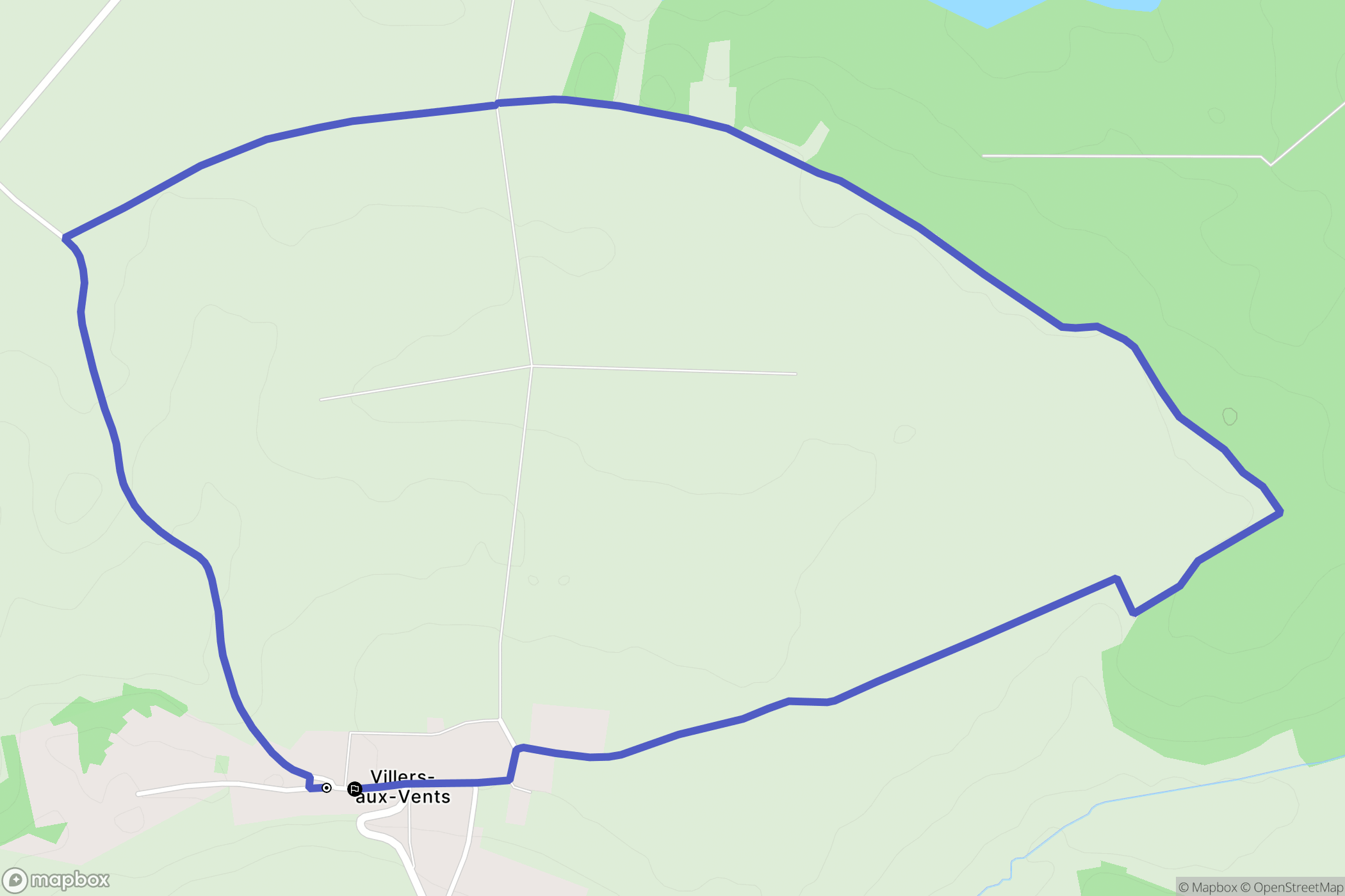 Villers-aux-Vents : carte du parcours de randonnée - France