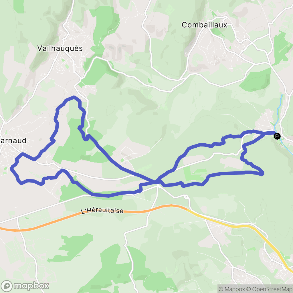 Grabels : carte du parcours de randonnée - France