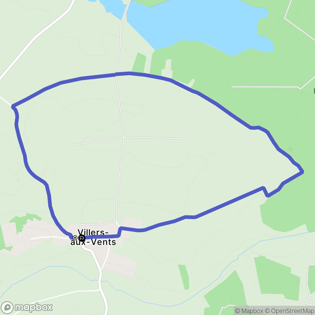 Villers-aux-Vents : carte du parcours de randonnée - France