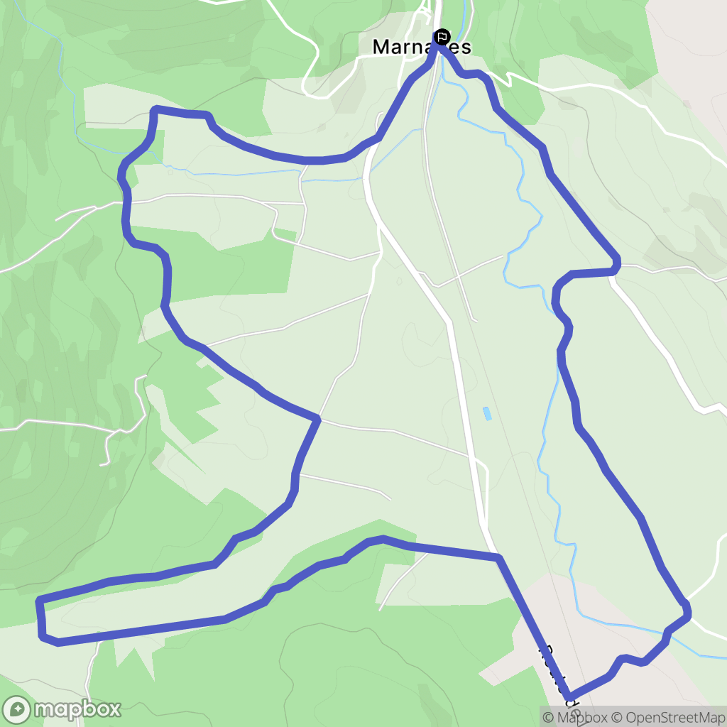 Marnaves : carte du parcours de randonnée - France