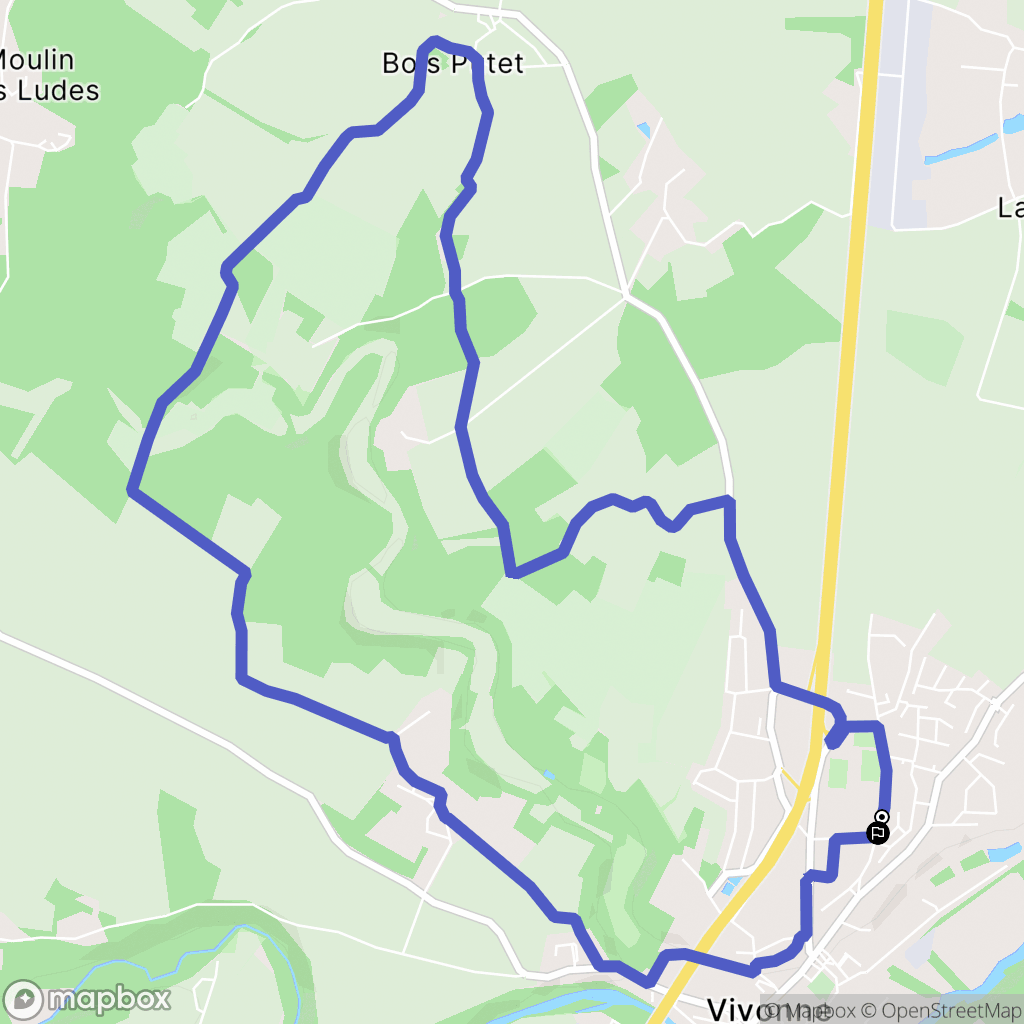 Vivonne : carte du parcours de randonnée - France