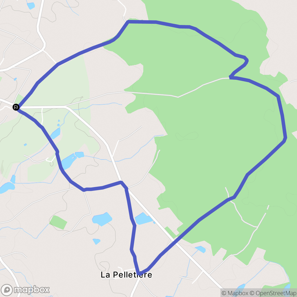 Abzac : carte du parcours de randonnée - France