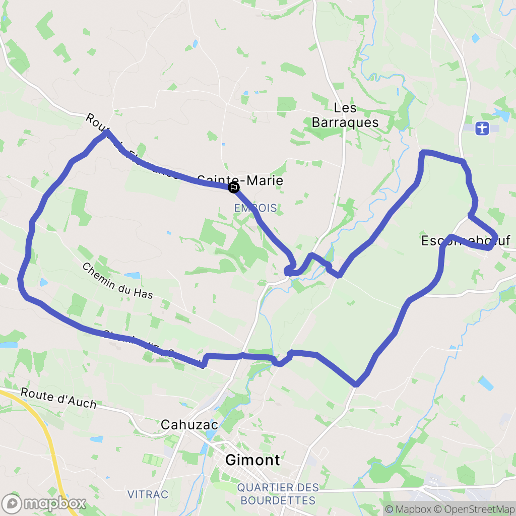 Sainte-Marie : carte du parcours de randonnée - France