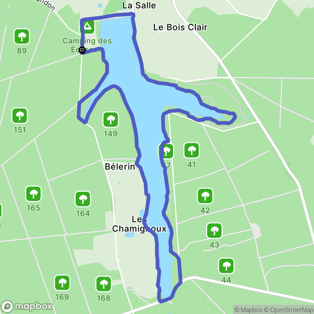 Isle-et-Bardais : carte du parcours de randonnée - France