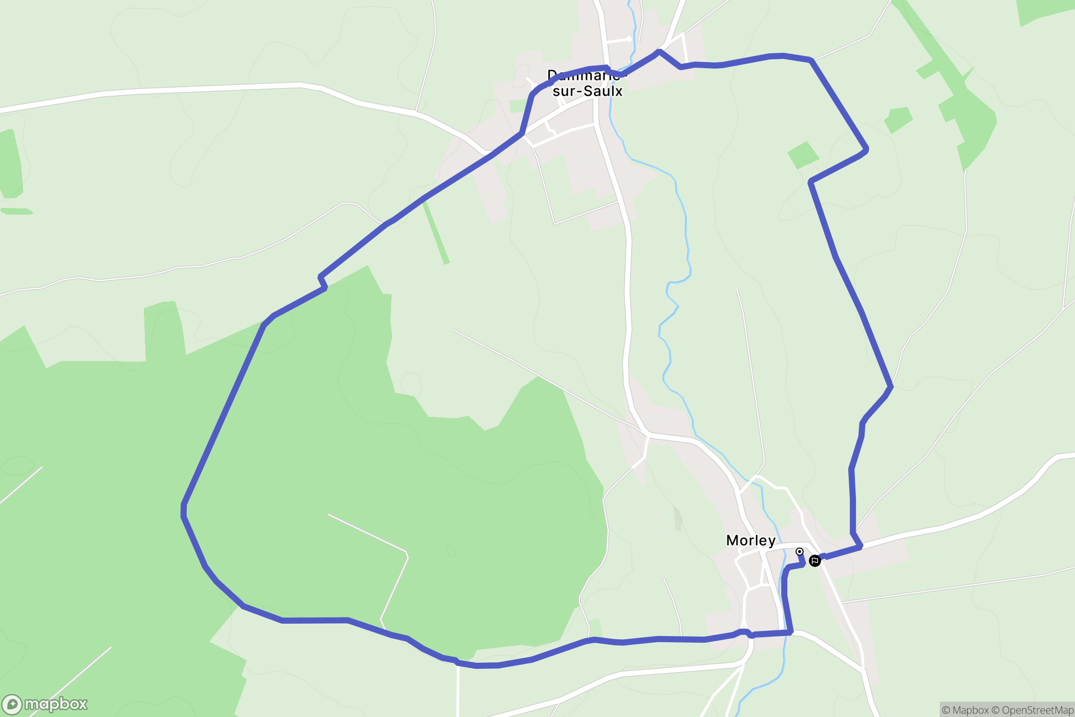 Morley : carte du parcours de randonnée - France