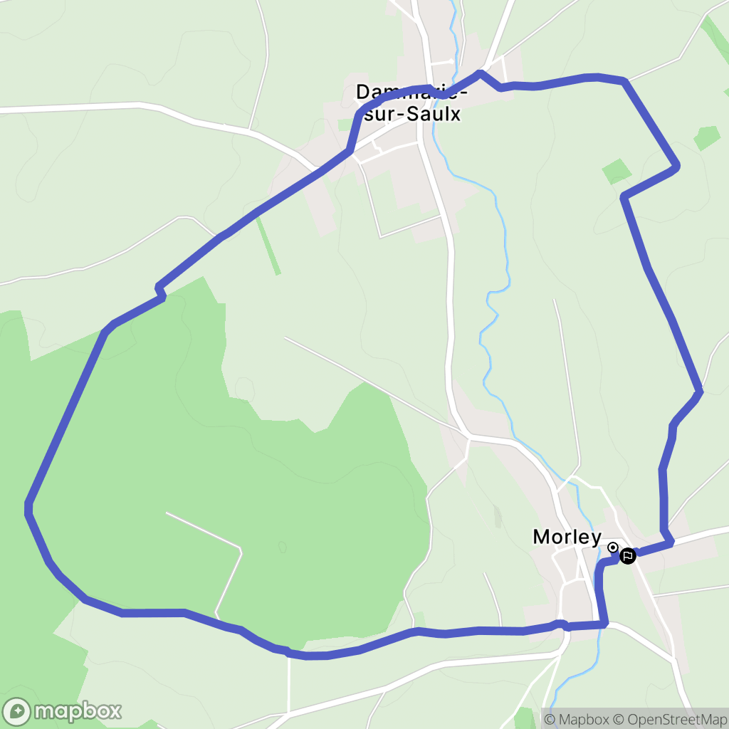 Morley : carte du parcours de randonnée - France