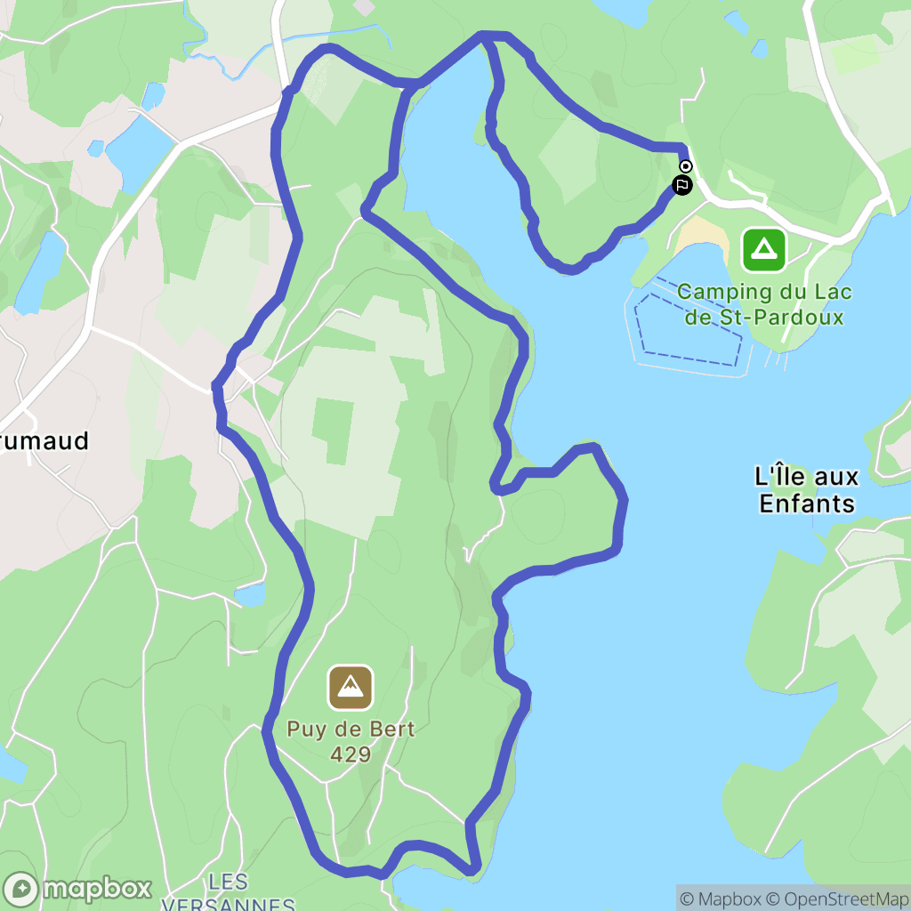 Saint-Pardoux-le-Lac : carte du parcours de randonnée - France