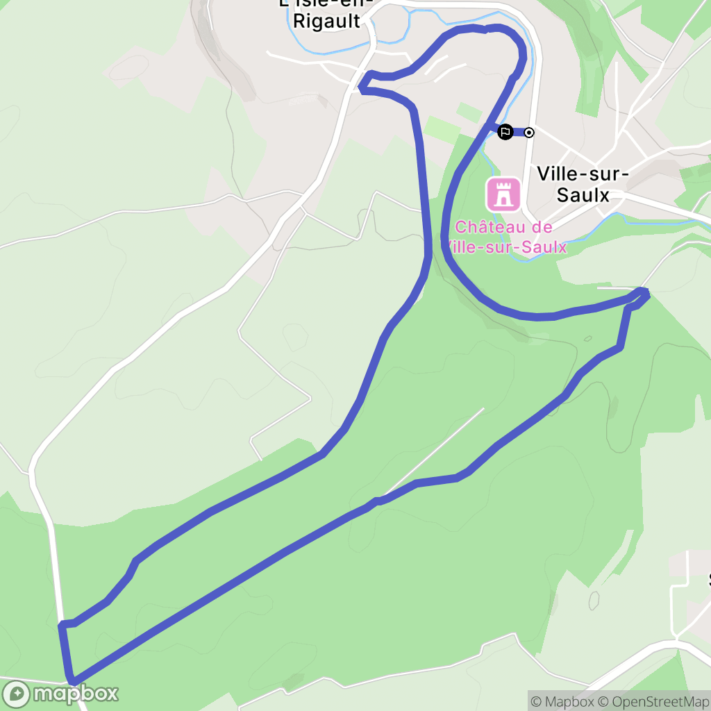 Ville-sur-Saulx : carte du parcours de randonnée - France