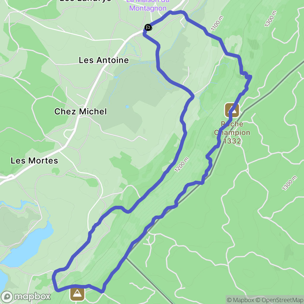 Chapelle-des-Bois : carte du parcours de randonnée - France
