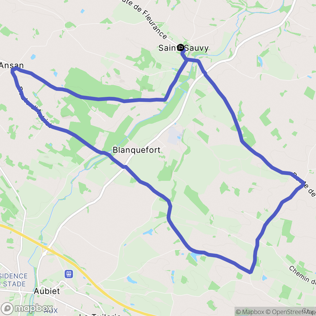 Saint-Sauvy : carte du parcours de randonnée - France