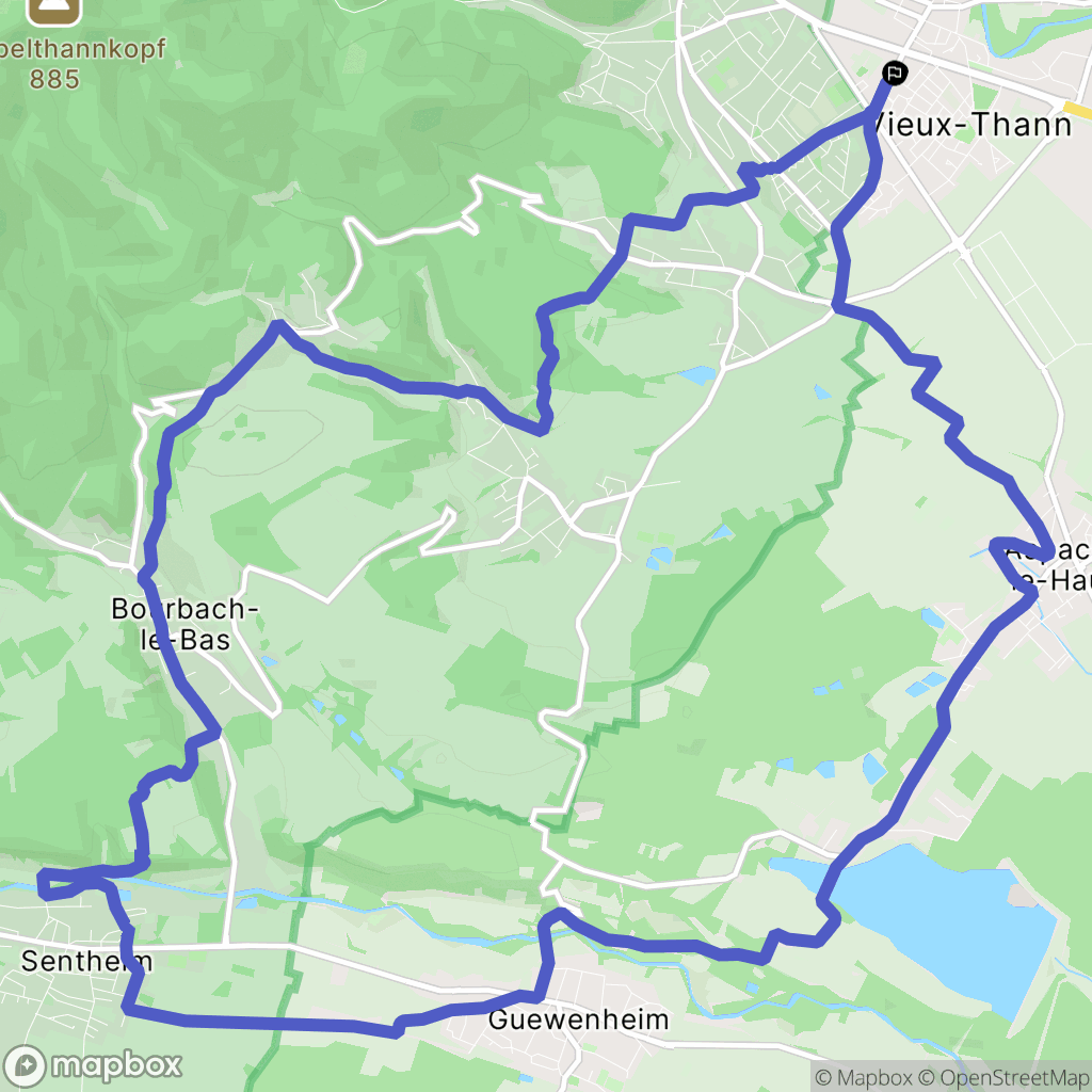 Vieux-Thann: routekaart voor buitenactiviteiten - France