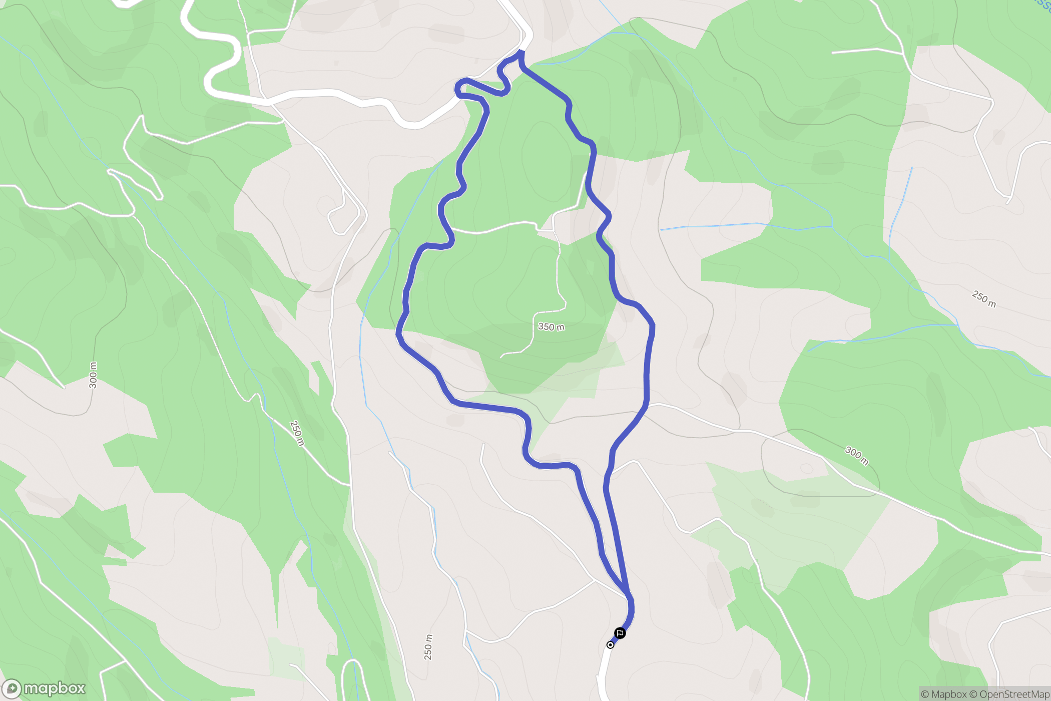 Montclar : carte du parcours de randonnée - France