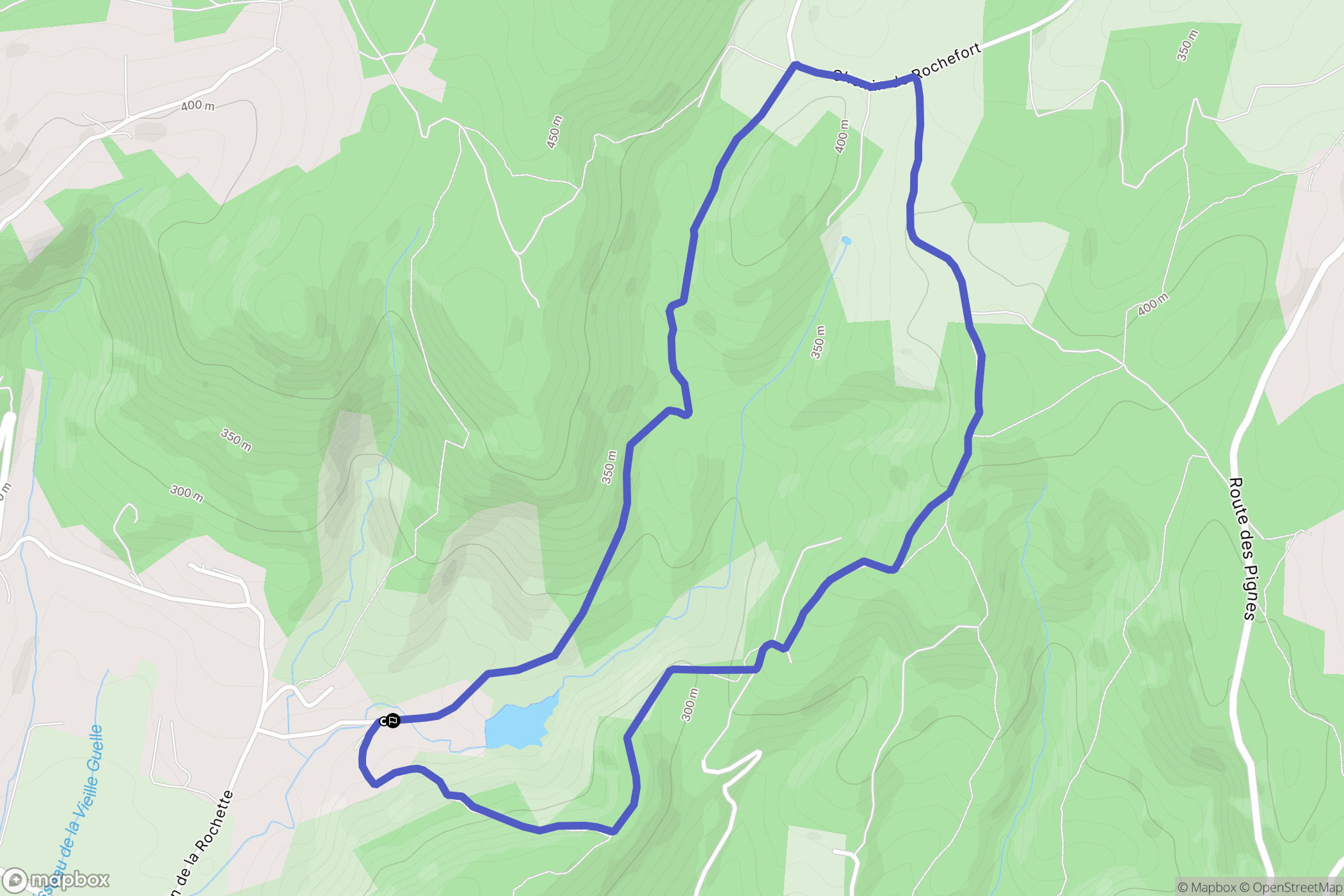 Roynac : carte du parcours de randonnée - France