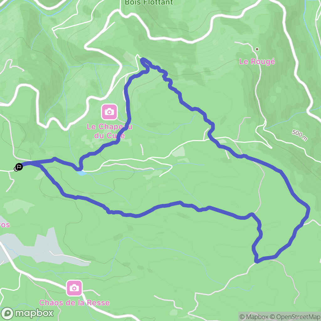 Lacrouzette : carte du parcours de randonnée - France