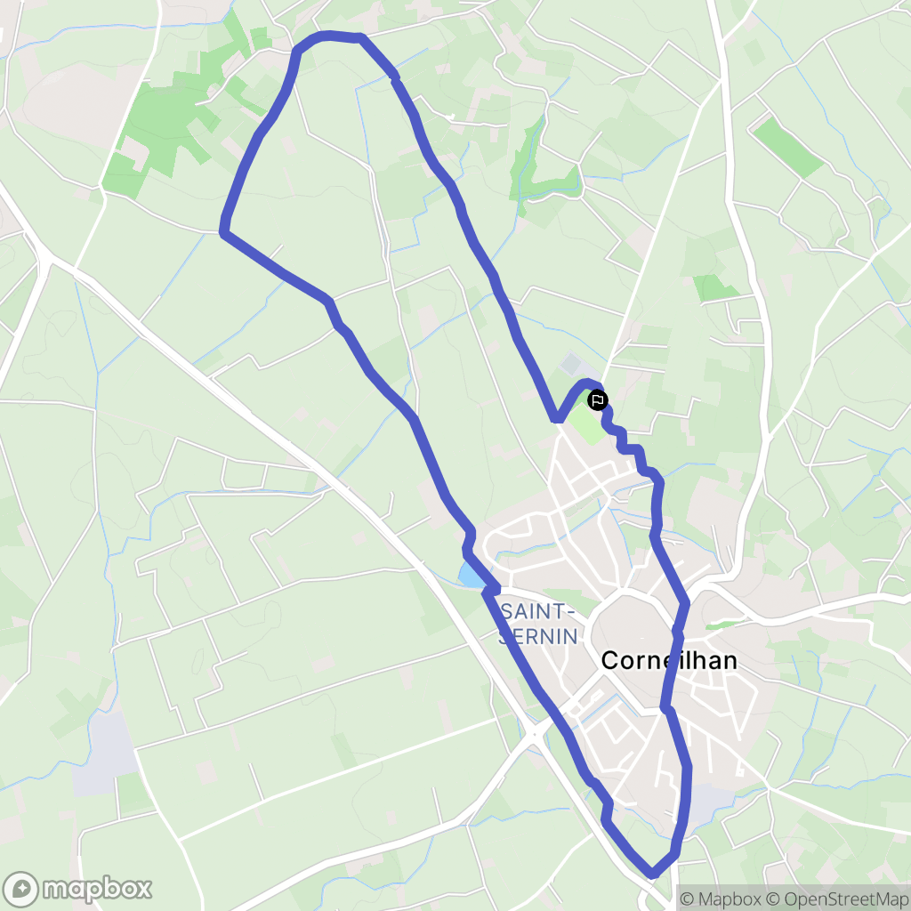Corneilhan : carte du parcours de randonnée - France