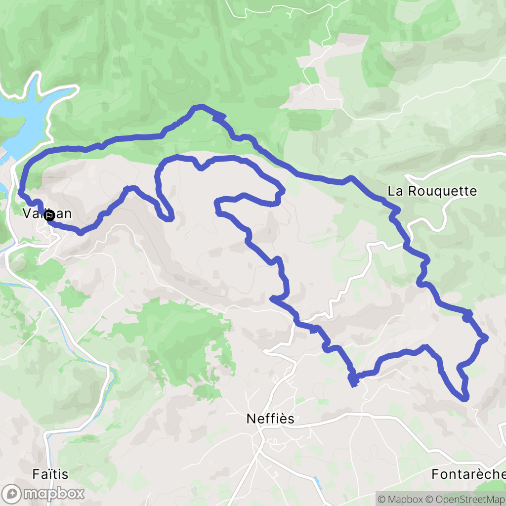 Vailhan : carte du parcours de randonnée - France