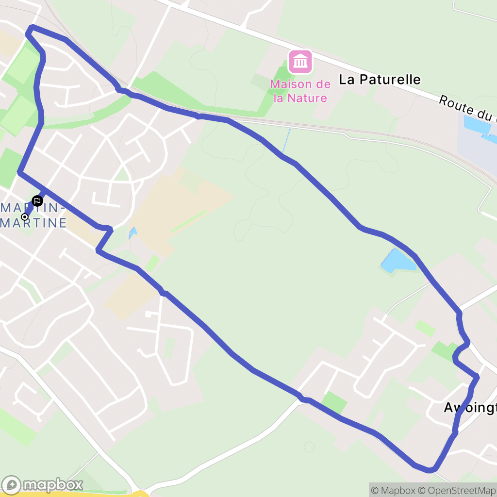 Cambrai : carte du parcours de randonnée - France