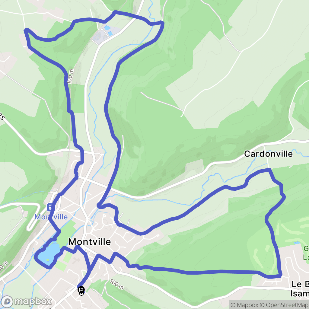 Montville : carte du parcours de randonnée - France