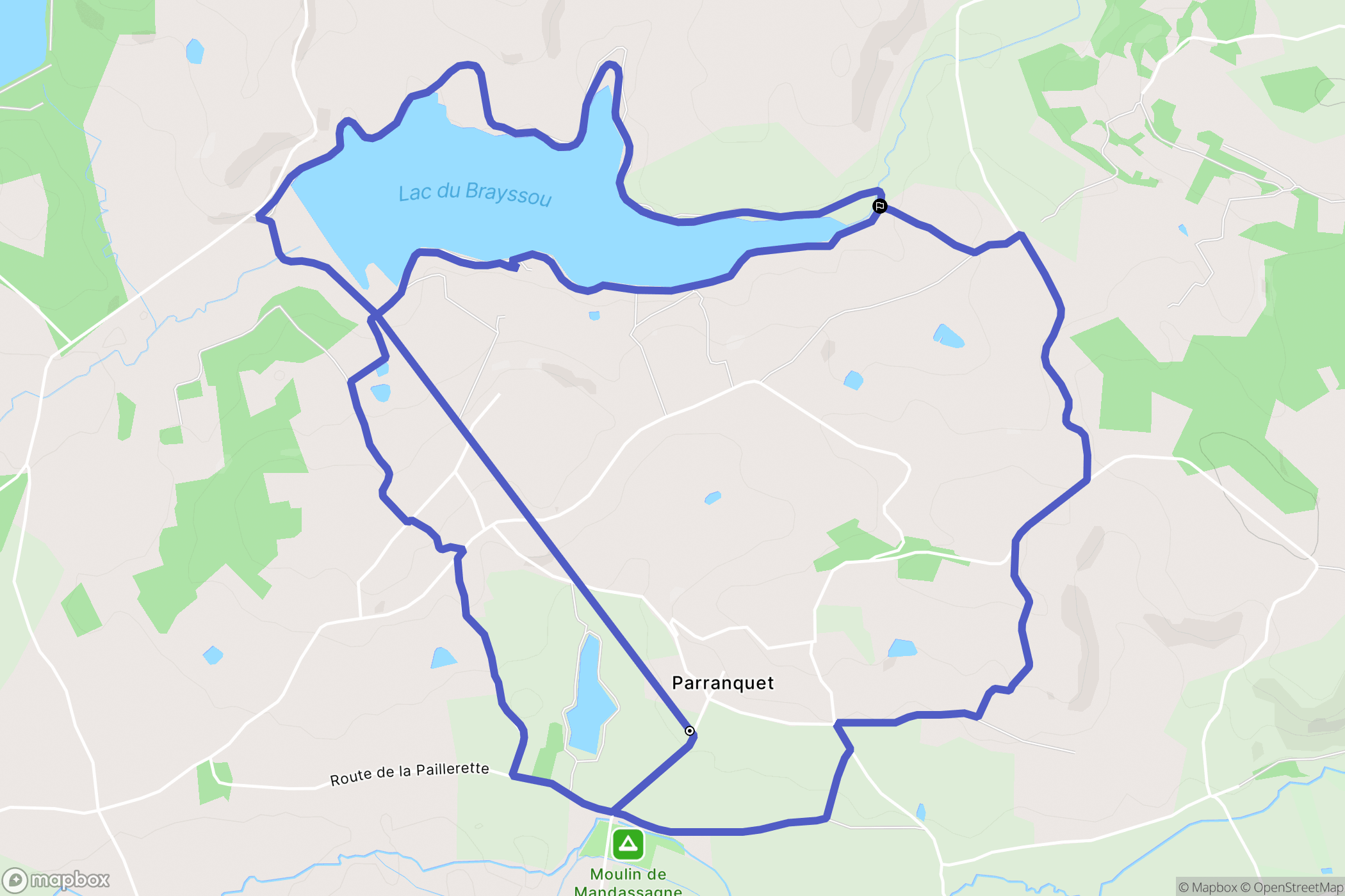 Parranquet : carte du parcours de randonnée - France