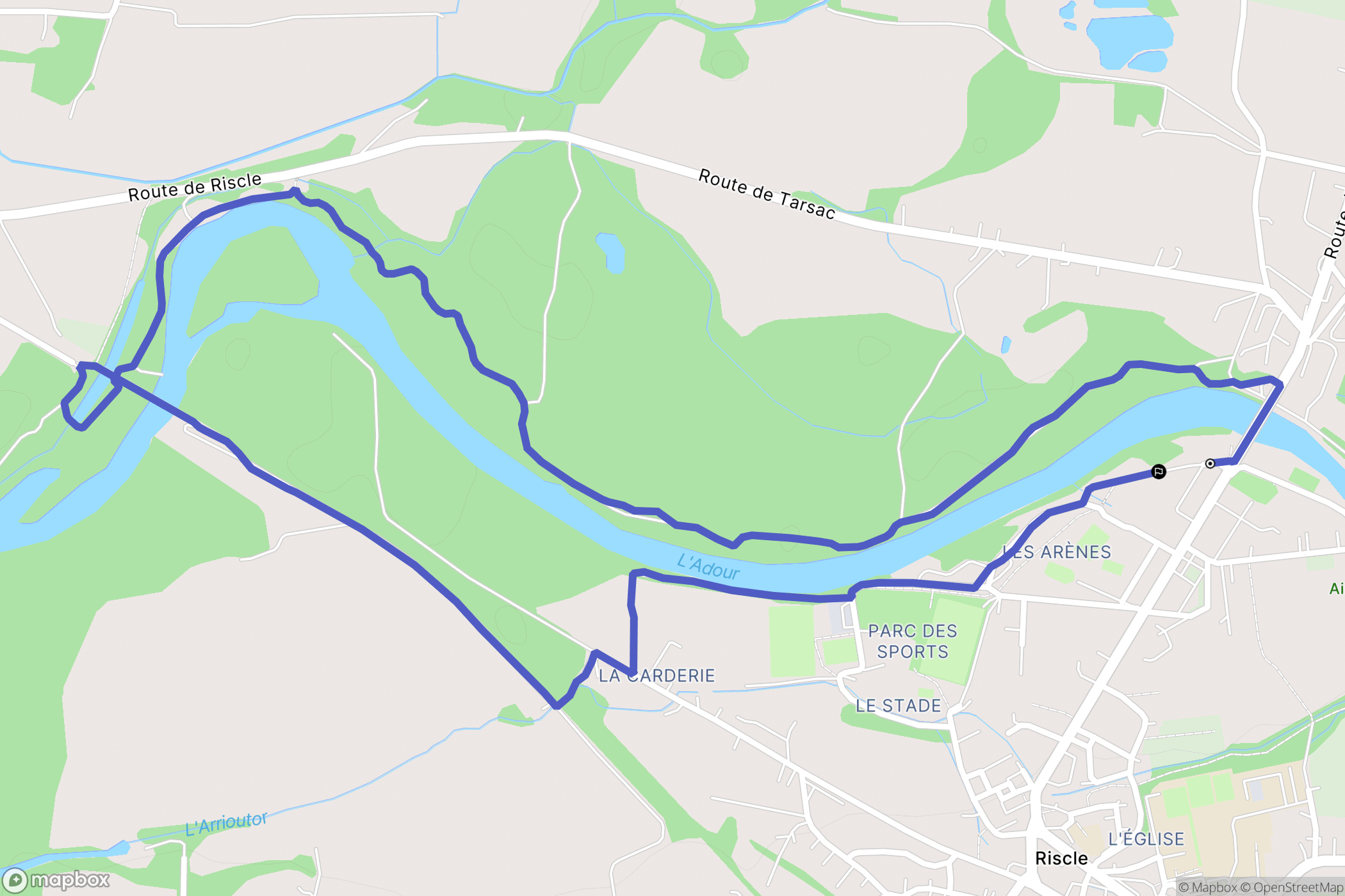 Riscle: routekaart voor buitenactiviteiten - France
