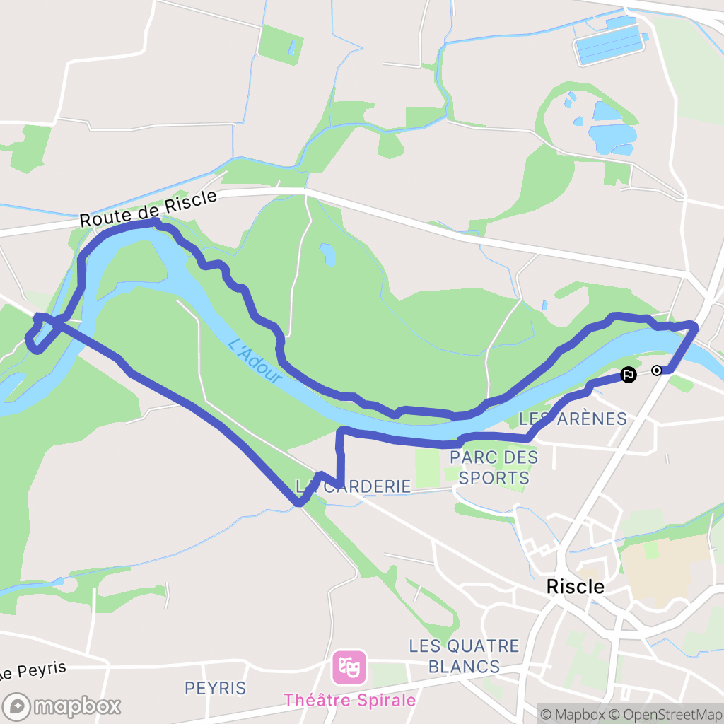 Riscle: routekaart voor buitenactiviteiten - France