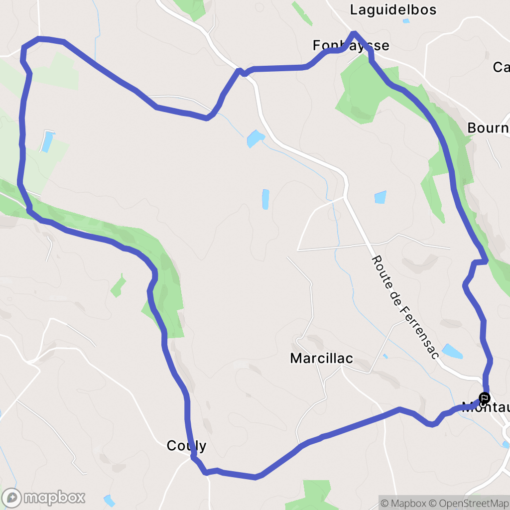 Montaut : carte du parcours de randonnée - France