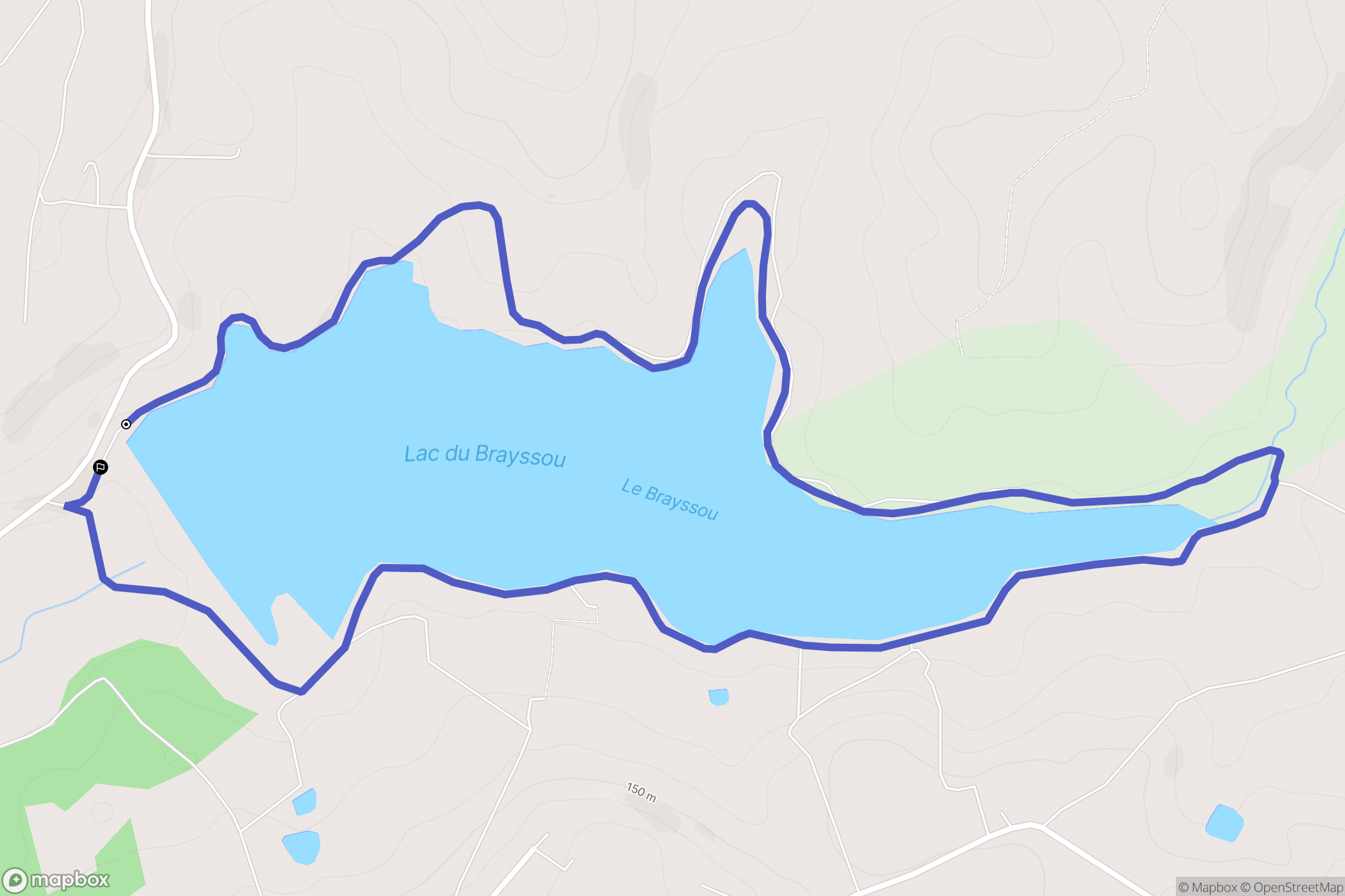 Tourliac : carte du parcours de randonnée - France