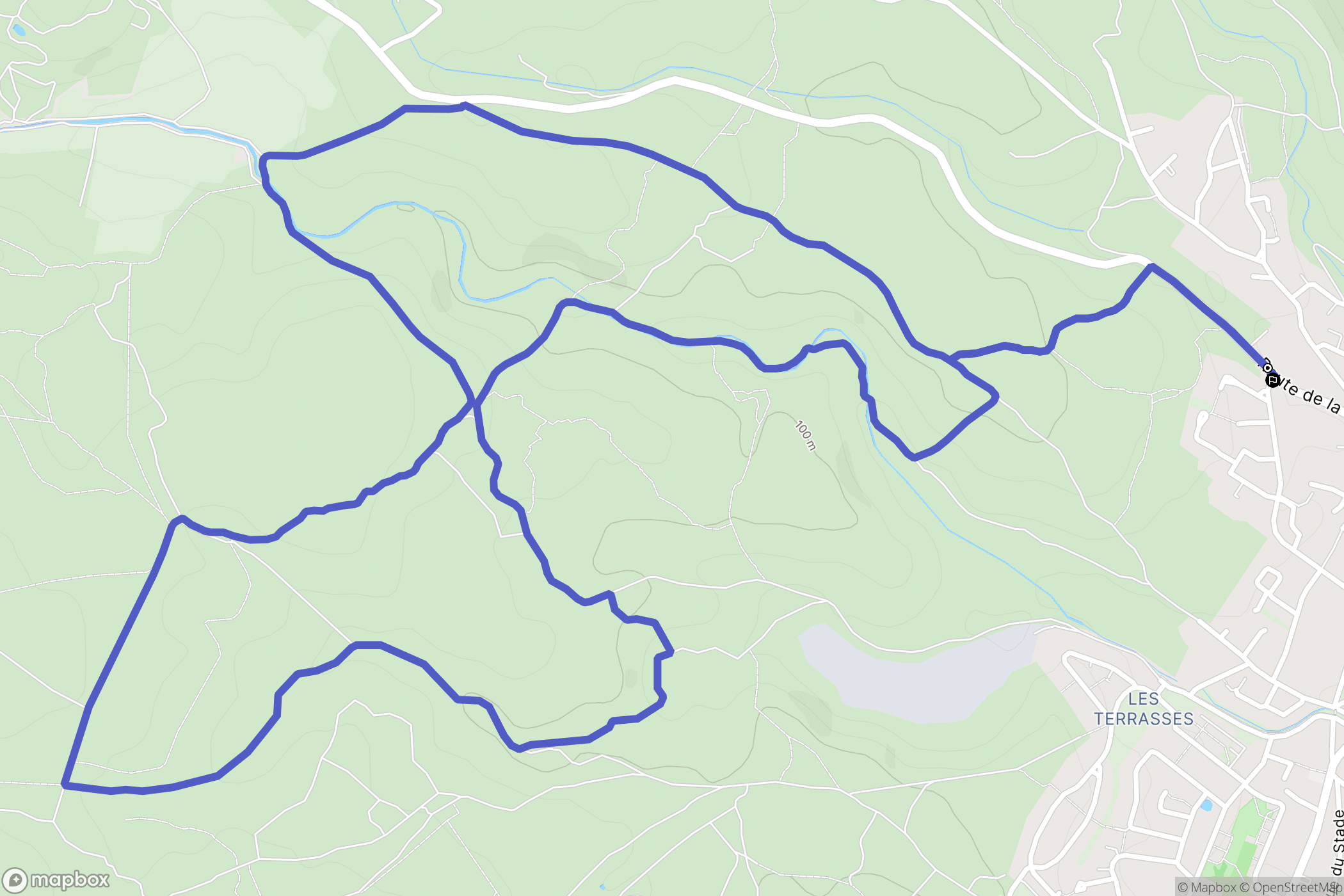 Cournonterral : carte du parcours de randonnée - France