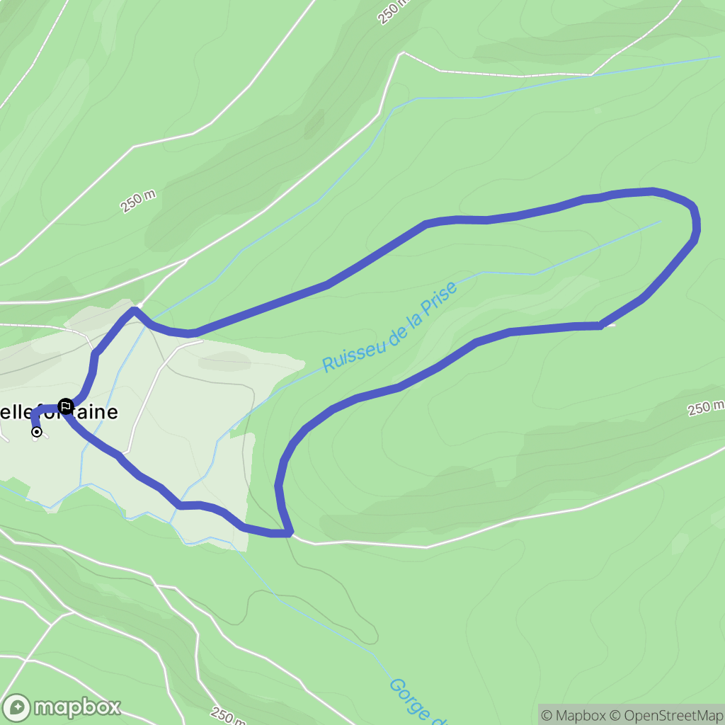 Futeau : carte du parcours de randonnée - France